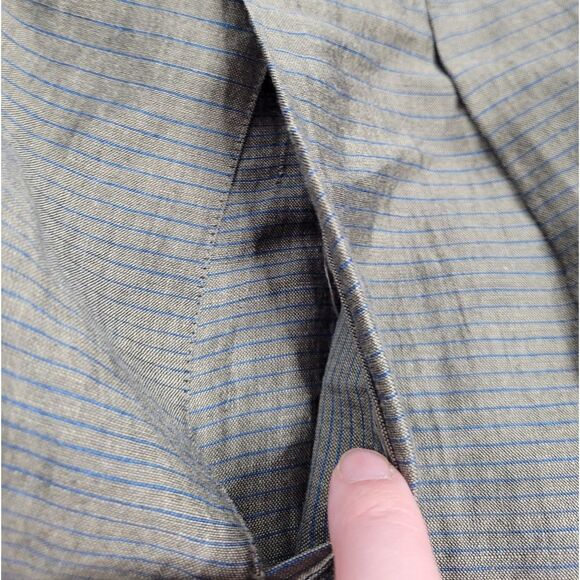 VINCE ombre linen blend striped skirt with pockets 4‎ - Picture 6 of 10